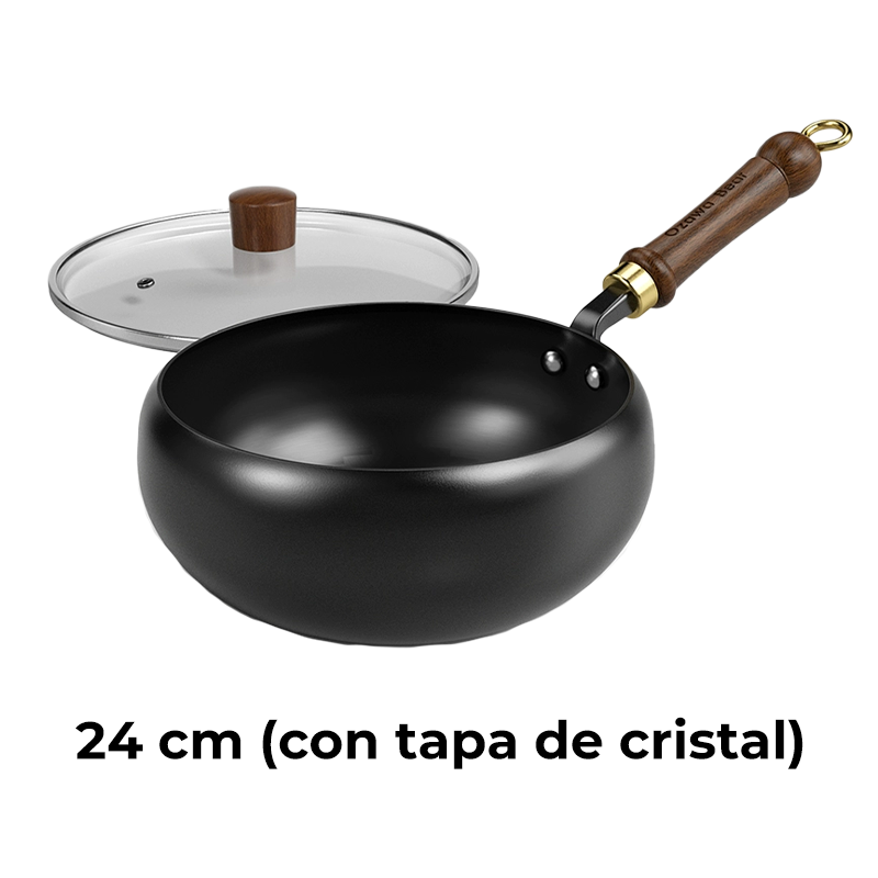 🔥 Sartén Wok Artesanal de Hierro Fundido
