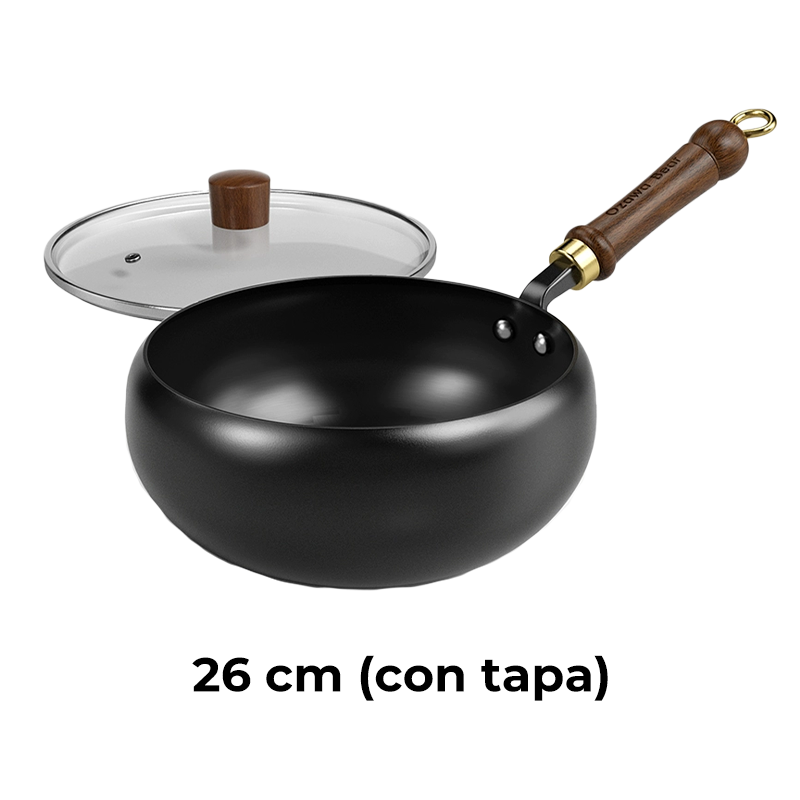 🔥 Sartén Wok Artesanal de Hierro Fundido