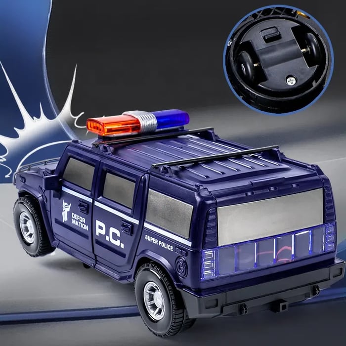 Carro Camioneta Jeep Policia Juguete Transformable