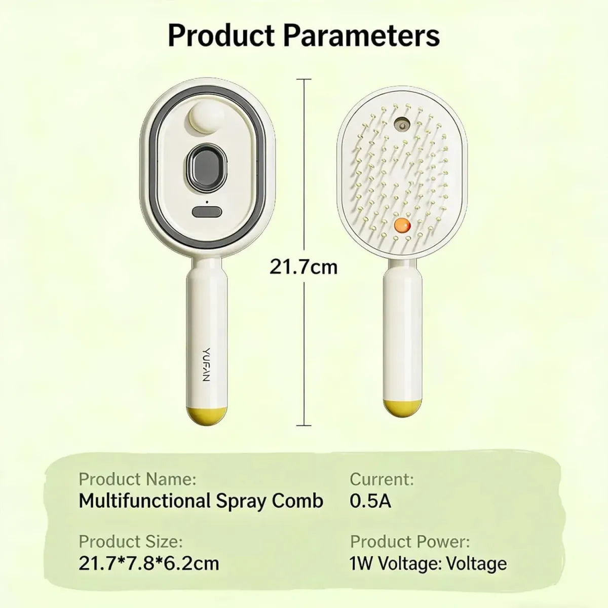 Peine de masaje multifunción con vaporizador