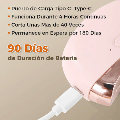 🔥Cortauñas eléctrico automático 2 en 1 con pulidor 【Seguro y práctico】