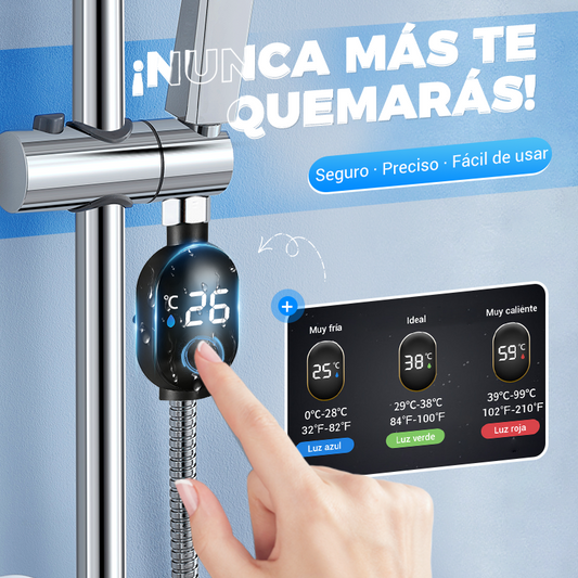 🚿Cabezal de Ducha con Indicador LED - Muestra la Temperatura del Agua