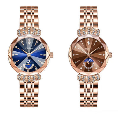 🎀Nuevo para 2026 60% de descuento🎀Reloj estrella lunar de diamantes de moda para mujer