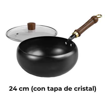 🔥 Sartén Wok Artesanal de Hierro Fundido