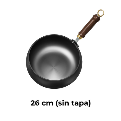 🔥 Sartén Wok Artesanal de Hierro Fundido