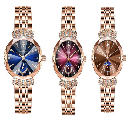 🎀Nuevo para 2026 60% de descuento🎀Reloj estrella lunar de diamantes de moda para mujer