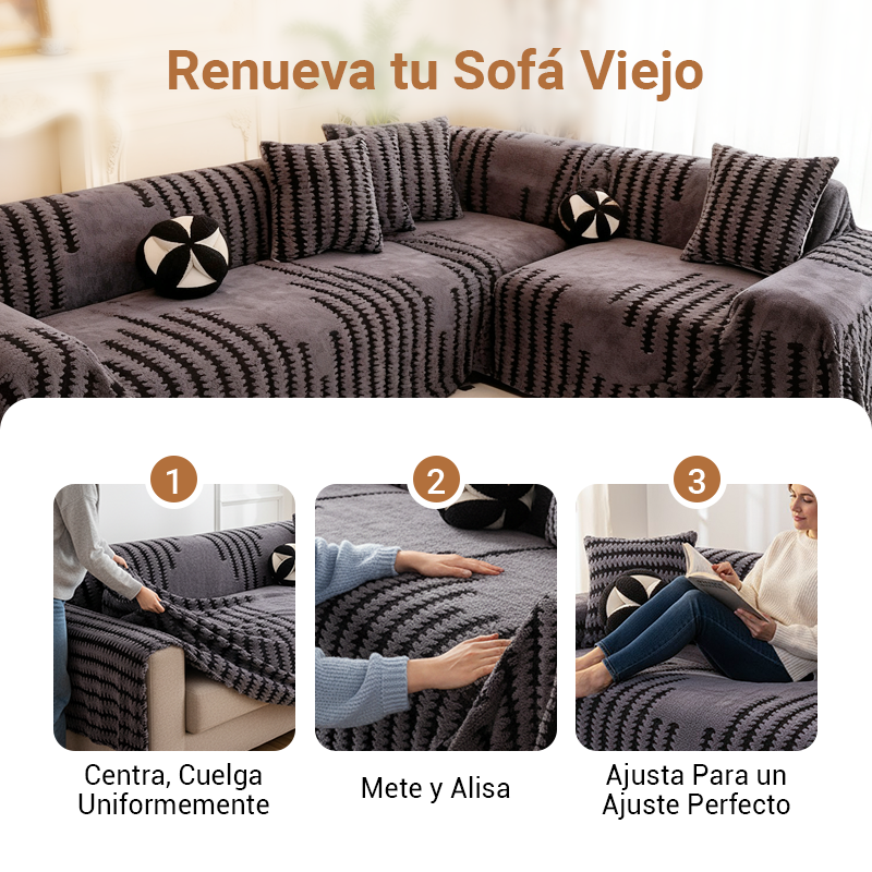 🛋️Funda de sofá suave y antideslizante de felpa