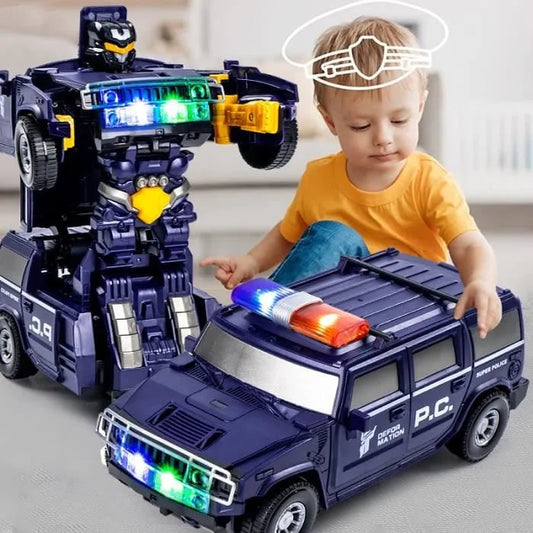 Carro Camioneta Jeep Policia Juguete Transformable
