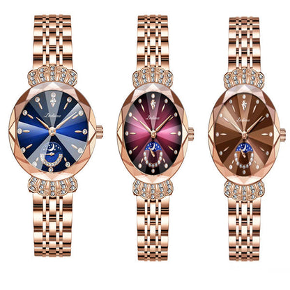 🎀Nuevo para 2026 60% de descuento🎀Reloj estrella lunar de diamantes de moda para mujer