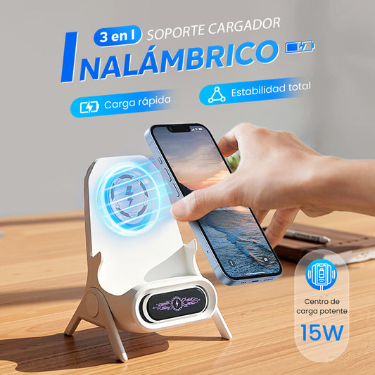 🔥 41% OFF 🎁 Soporte de teléfono con cargador rápido inalámbrico multifuncional