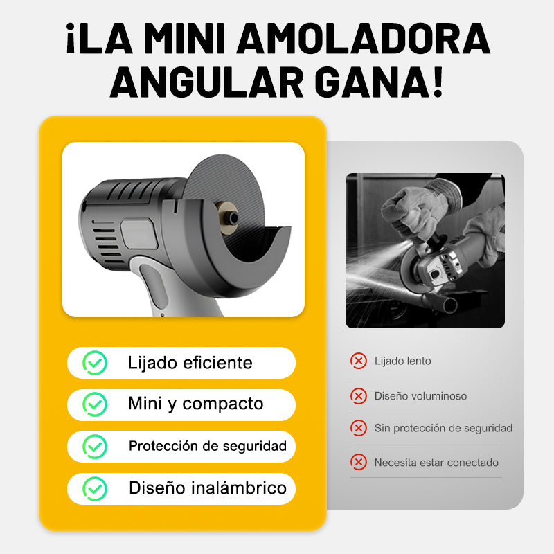 ⏳Especial por tiempo limitado🧰Mini amoladora angular 12V con disco de corte