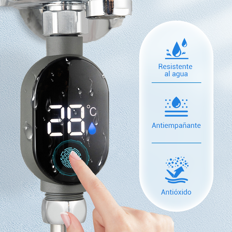 🚿Cabezal de Ducha con Indicador LED - Muestra la Temperatura del Agua