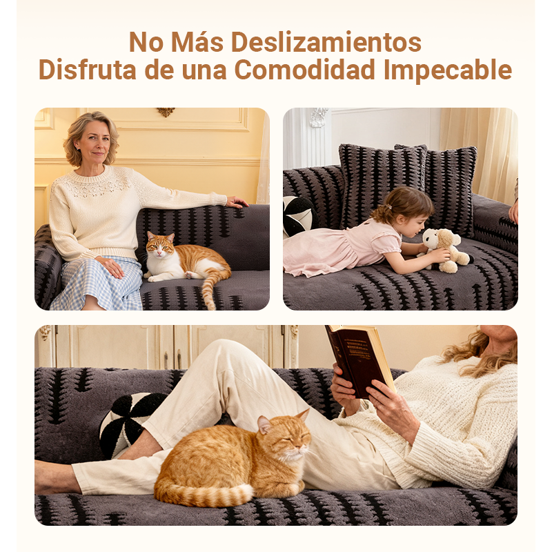 🛋️Funda de sofá suave y antideslizante de felpa