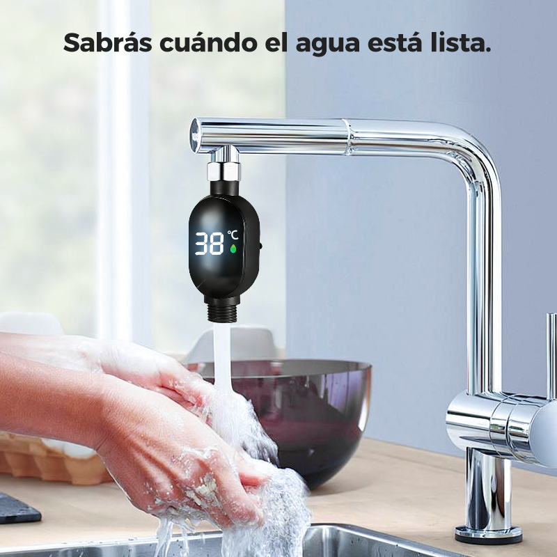 🚿Cabezal de Ducha con Indicador LED - Muestra la Temperatura del Agua