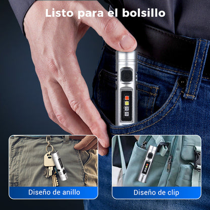 Mini linterna multifuncional de aleación de aluminio