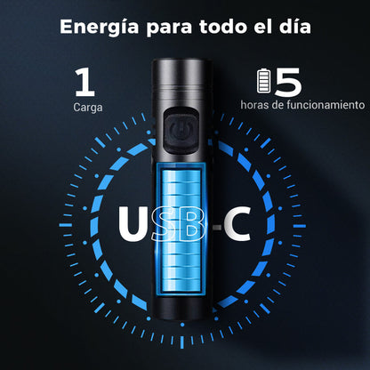 Mini linterna multifuncional de aleación de aluminio