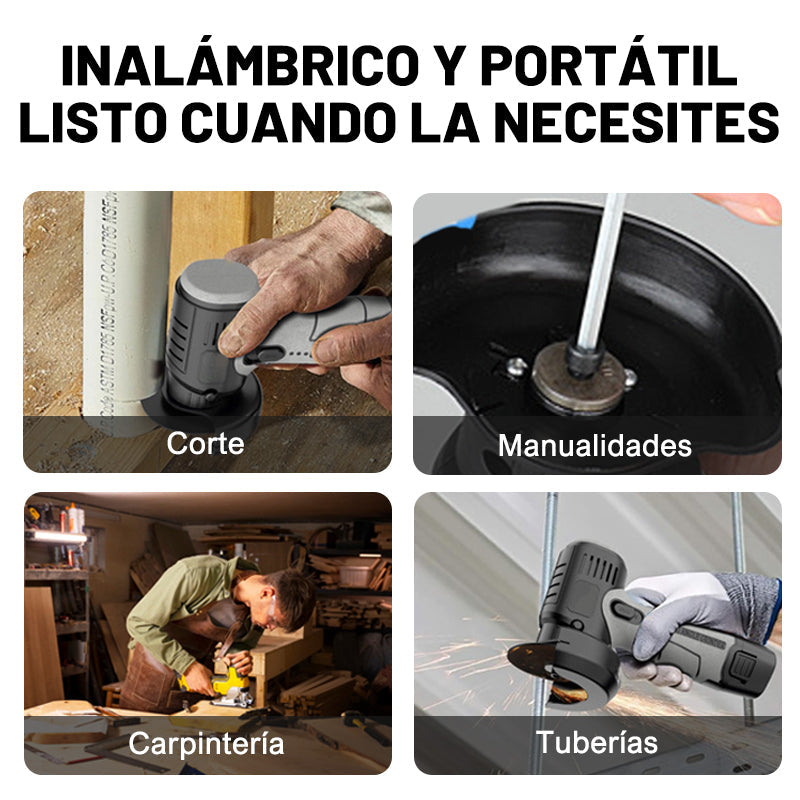 ⏳Especial por tiempo limitado🧰Mini amoladora angular 12V con disco de corte
