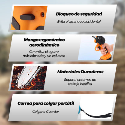🔥Promoción por Tiempo Limitado 50% DESCUENTO🔥Mini Motosierra Inalámbrica de 6 Pulgadas con 2 Baterías