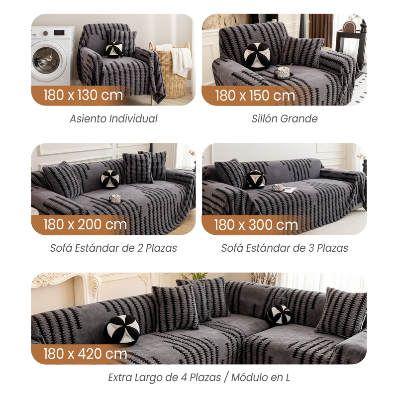 🛋️Funda de sofá suave y antideslizante de felpa