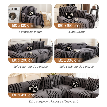 🛋️Funda de sofá suave y antideslizante de felpa