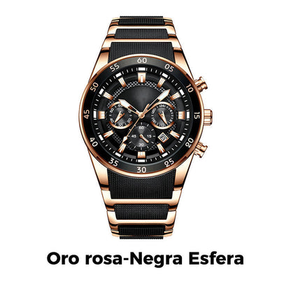 💎Oferta especial por tiempo limitado⌛Reloj Deportivo de Lujo Hombre – Cronógrafo Elegante Negro y Oro