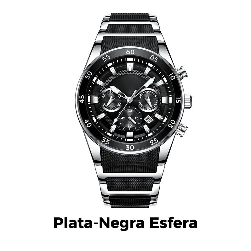 💎Oferta especial por tiempo limitado⌛Reloj Deportivo de Lujo Hombre – Cronógrafo Elegante Negro y Oro