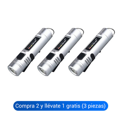 Mini linterna multifuncional de aleación de aluminio