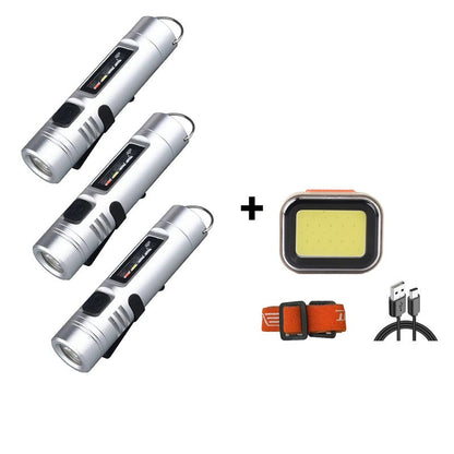 Mini linterna multifuncional de aleación de aluminio