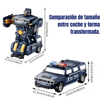 Carro Camioneta Jeep Policia Juguete Transformable