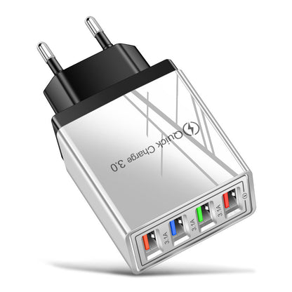 🔌⚡ Adaptador USB 4 en 1 Universal – Múltiples Salidas, Carga Rápida Simultánea para Celulares, Tablets y Audífonos 📱✅