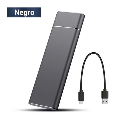 Disco duro externo portátil. Plug and play para Windows, PC y Mac.