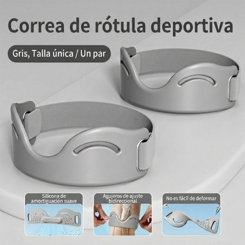 Correa de silicona para la rótula de la rodilla: absorbe los impactos y proporciona soporte transpirable 🦵