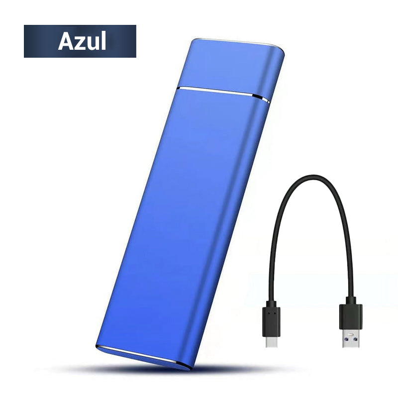 Disco duro externo portátil. Plug and play para Windows, PC y Mac.