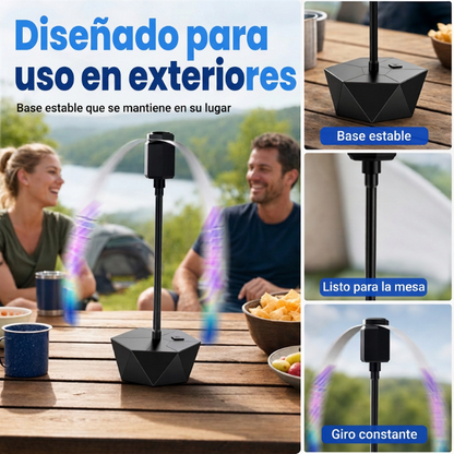 🍽️🛡️ Ahuyentador Moscas Portátil – Sin Químicos, Brazos Retráctiles y Perfecto para Picnics y Barbacoas 🍖🌿