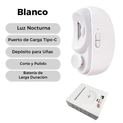 🔥Cortauñas eléctrico automático 2 en 1 con pulidor 【Seguro y práctico】