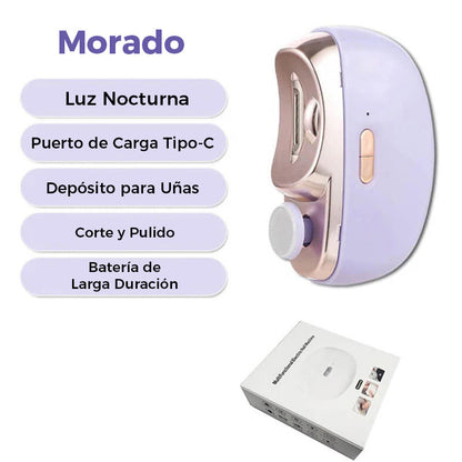 🔥Cortauñas eléctrico automático 2 en 1 con pulidor 【Seguro y práctico】