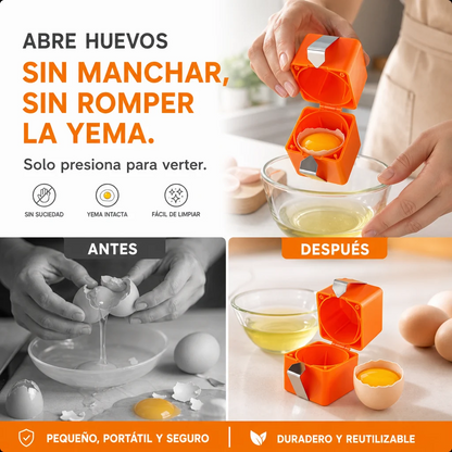 🍳 Herramienta rápida para romper huevos: abre cientos de huevos de forma más rápida y limpia 🔥