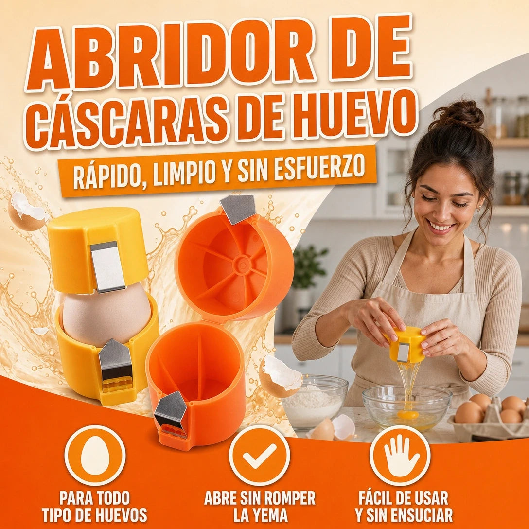 🍳 Herramienta rápida para romper huevos: abre cientos de huevos de forma más rápida y limpia 🔥