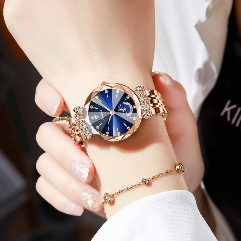 🎀Nuevo para 2026 60% de descuento🎀Reloj estrella lunar de diamantes de moda para mujer