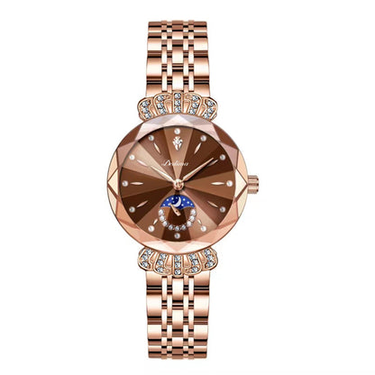 🎀Nuevo para 2026 60% de descuento🎀Reloj estrella lunar de diamantes de moda para mujer