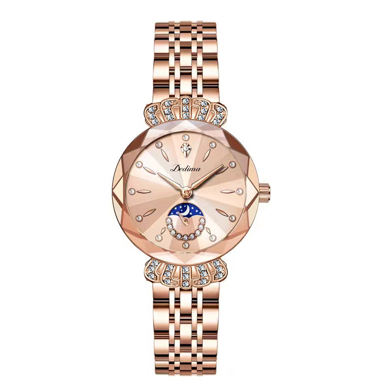 🎀Nuevo para 2026 60% de descuento🎀Reloj estrella lunar de diamantes de moda para mujer