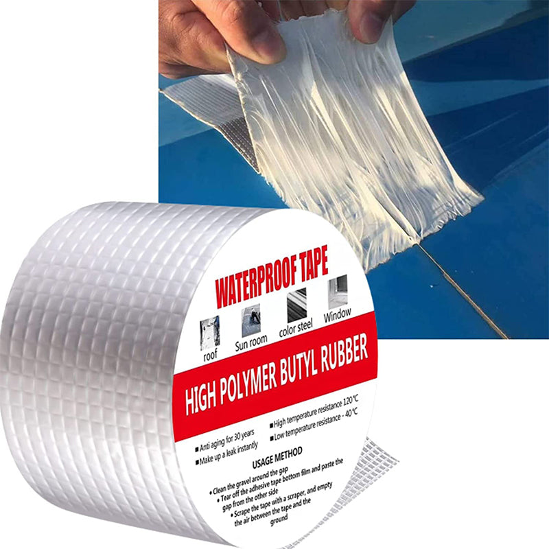 🛡️💧 Cinta Impermeable de Aluminio Reforzado – Sella Grietas, Techos y Tuberías, Resistente a la Intemperie y Temperaturas Extremas ☀️❄️