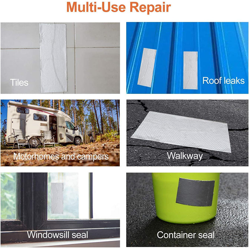 🛡️💧 Cinta Impermeable de Aluminio Reforzado – Sella Grietas, Techos y Tuberías, Resistente a la Intemperie y Temperaturas Extremas ☀️❄️