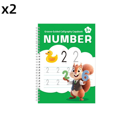 ✏️✨ Cuaderno de Caligrafía para Niños – Reutilizable con Tinta que Desaparece, Practica Escribir sin Gastar Hojas 🎒📚